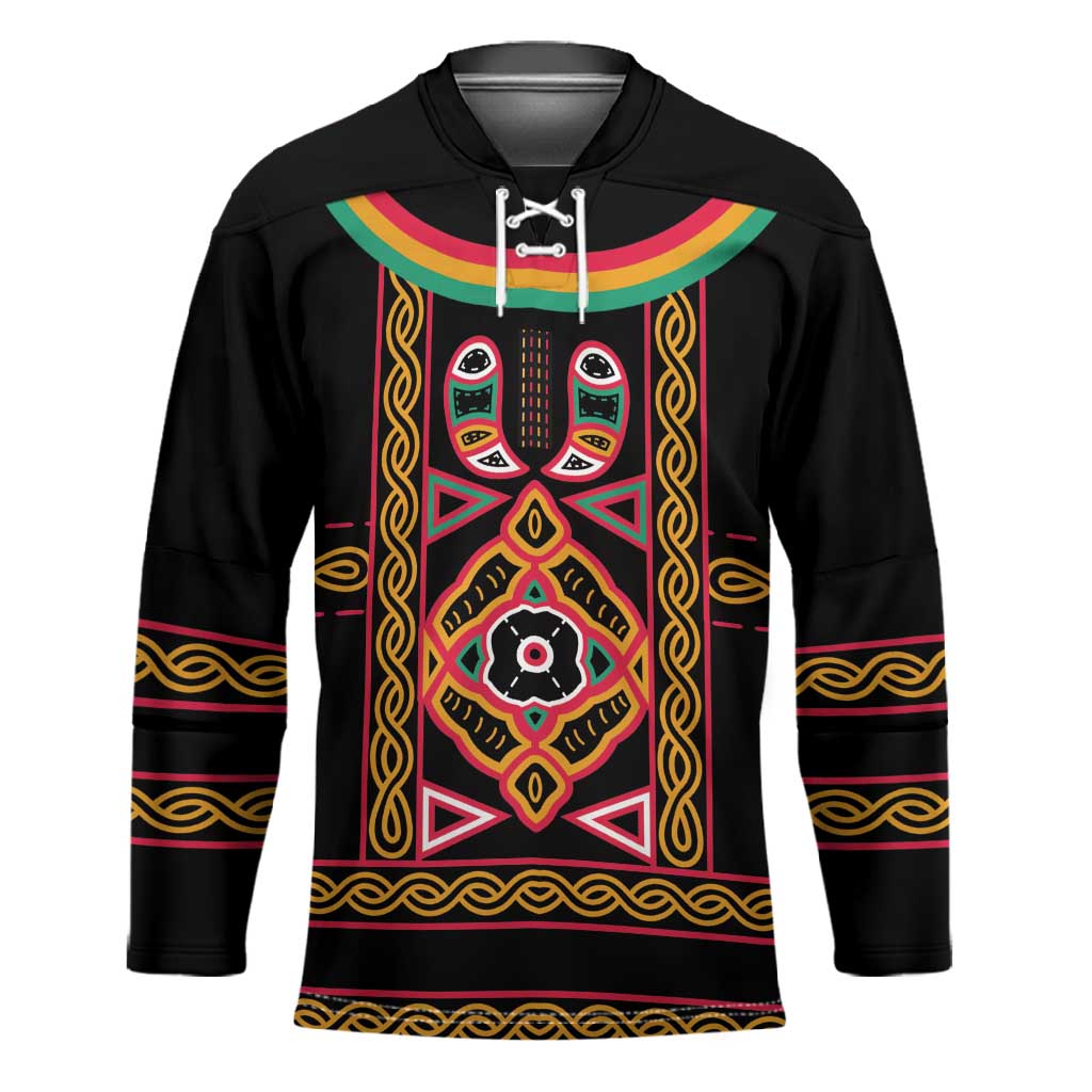Cameroon Bamenda Hockey Jersey Toghu Traditional Pattern