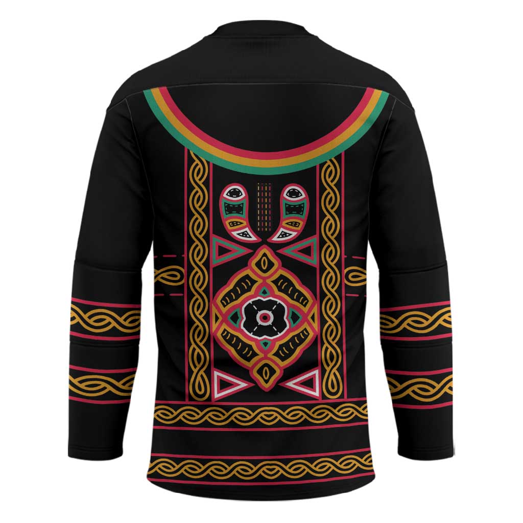 Cameroon Bamenda Hockey Jersey Toghu Traditional Pattern