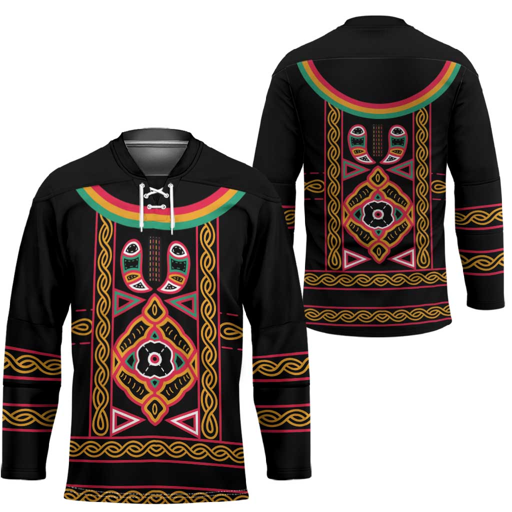 Cameroon Bamenda Hockey Jersey Toghu Traditional Pattern