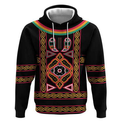 Cameroon Bamenda Hoodie Toghu Traditional Pattern