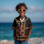 Cameroon Bamenda Kid Hawaiian Shirt Toghu Traditional Pattern