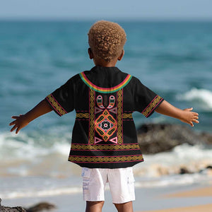 Cameroon Bamenda Kid Hawaiian Shirt Toghu Traditional Pattern