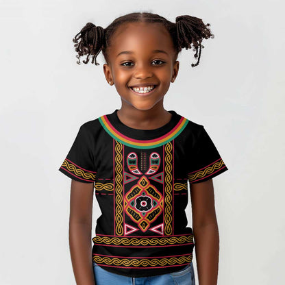 Cameroon Bamenda Kid T shirt Toghu Traditional Pattern