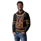 Cameroon Bamenda Long Sleeve Polo Shirt Toghu Traditional Pattern