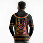 Cameroon Bamenda Long Sleeve Polo Shirt Toghu Traditional Pattern
