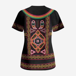 Cameroon Bamenda Scrub Top Toghu Traditional Pattern