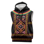 Cameroon Bamenda Sleeveless Hoodie Toghu Traditional Pattern