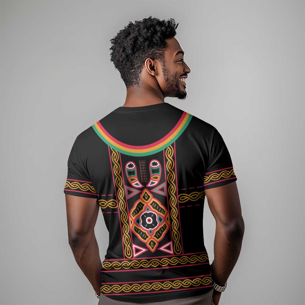 Cameroon Bamenda T shirt Toghu Traditional Pattern
