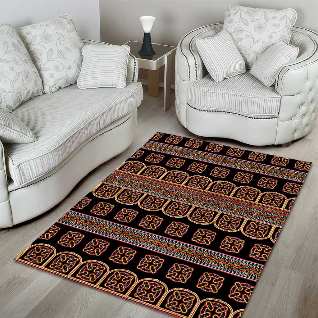 Bamenda Toghu Area Rug Cameroon Traditional Pattern
