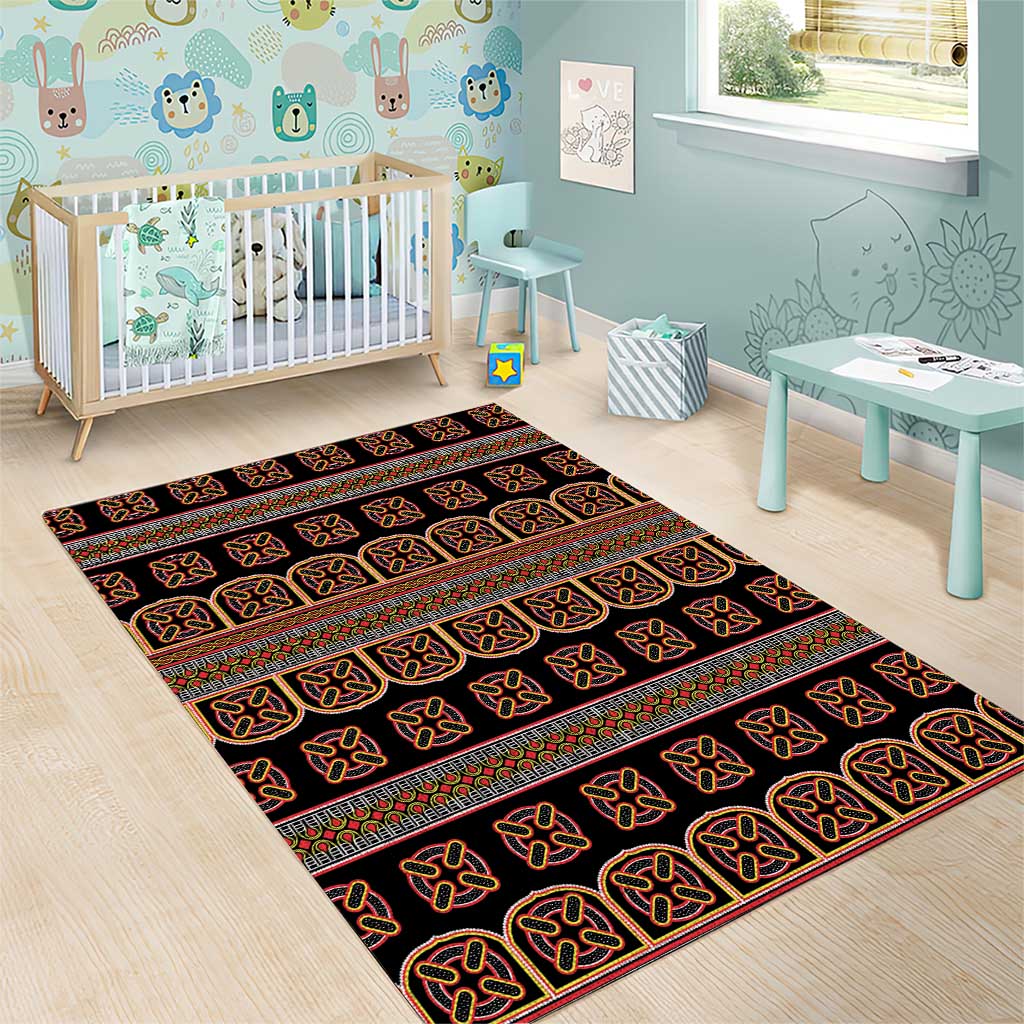 Bamenda Toghu Area Rug Cameroon Traditional Pattern