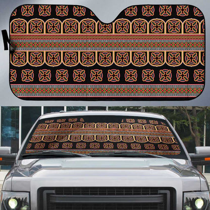 Bamenda Toghu Auto Sun Shade Cameroon Traditional Pattern