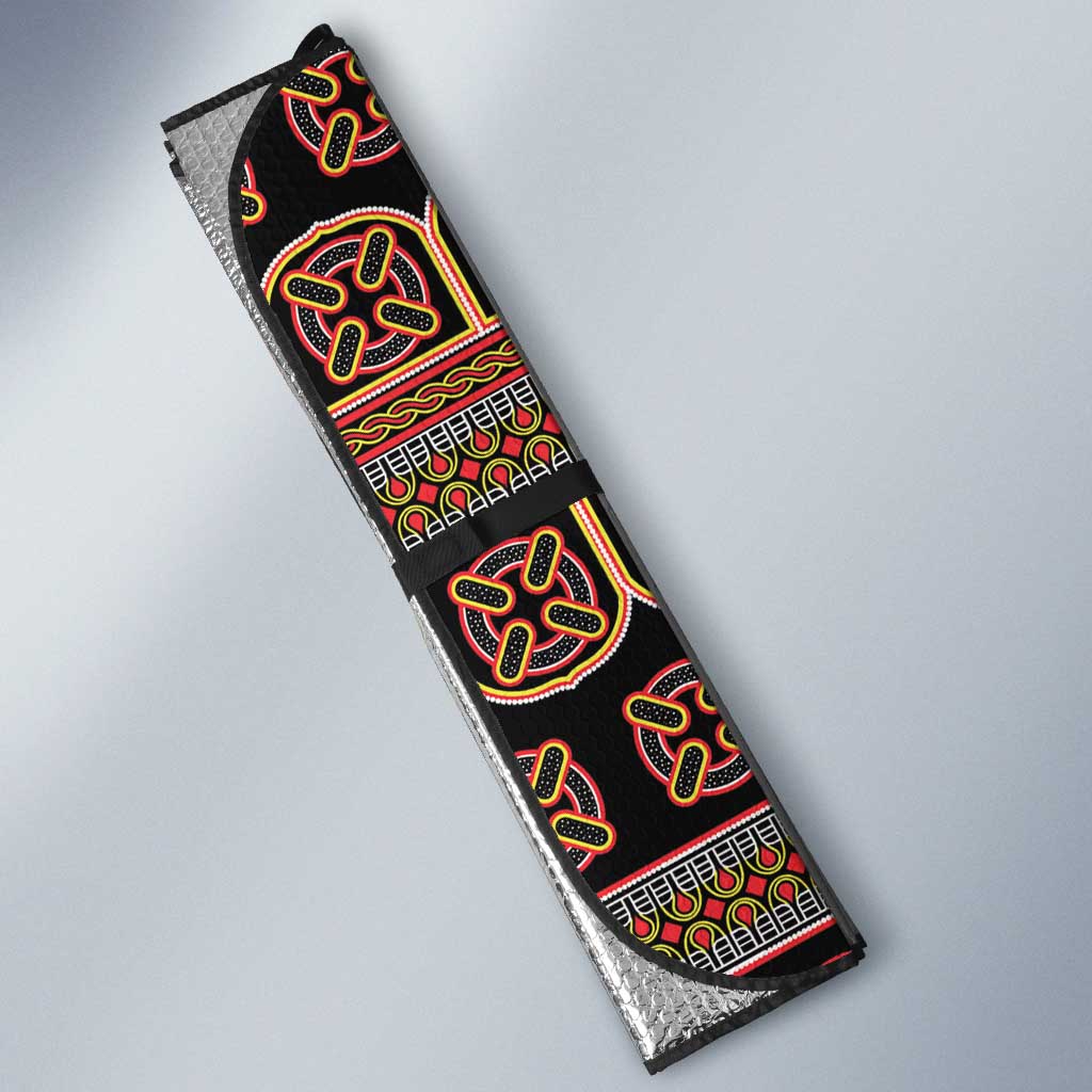 Bamenda Toghu Auto Sun Shade Cameroon Traditional Pattern