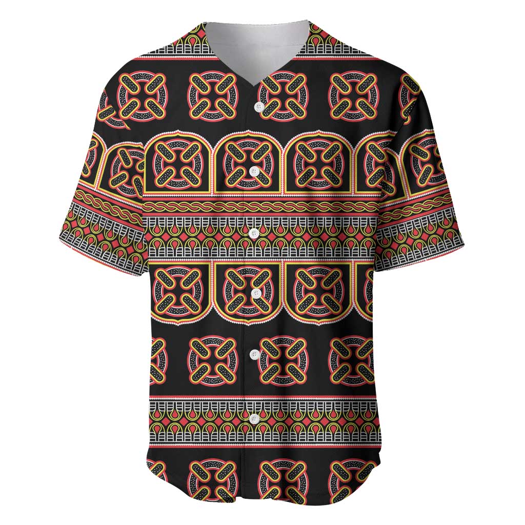 Bamenda Toghu Baseball Jersey Cameroon Traditional Pattern