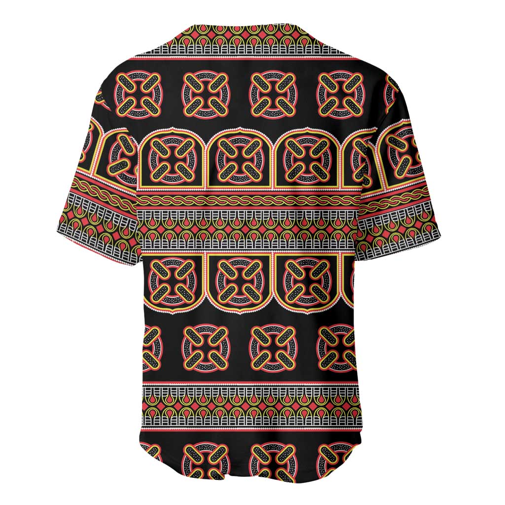 Bamenda Toghu Baseball Jersey Cameroon Traditional Pattern
