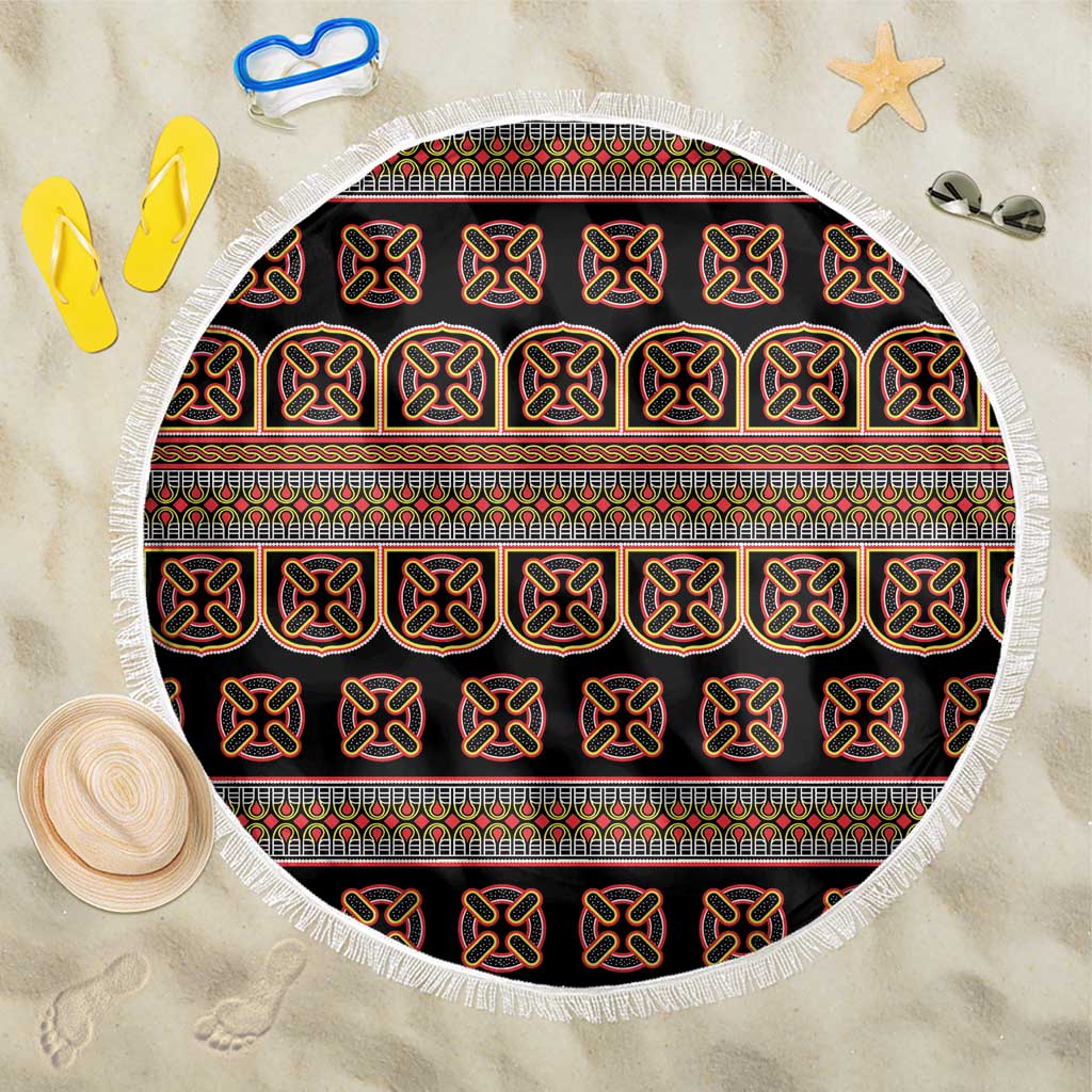 Bamenda Toghu Beach Blanket Cameroon Traditional Pattern