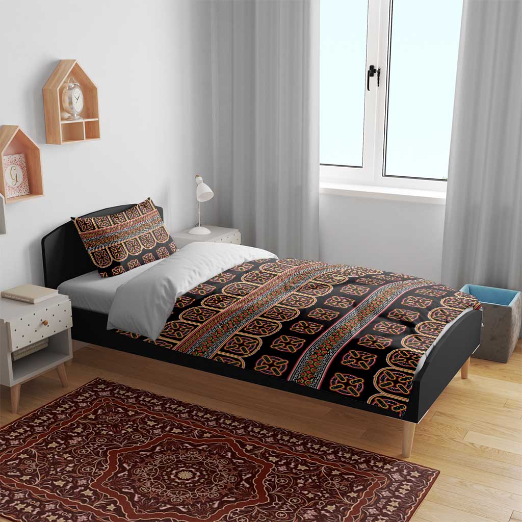 Bamenda Toghu Bedding Set Cameroon Traditional Pattern