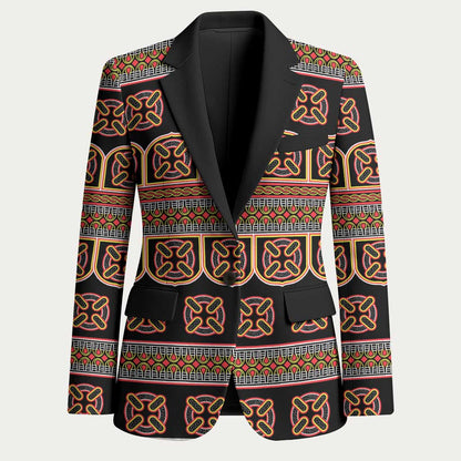 Bamenda Toghu Blazer Cameroon Traditional Pattern