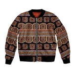 Bamenda Toghu Bomber Jacket Cameroon Traditional Pattern