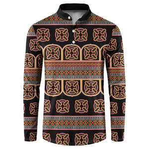 Bamenda Toghu Button Sweatshirt Cameroon Traditional Pattern