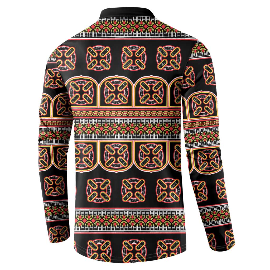 Bamenda Toghu Button Sweatshirt Cameroon Traditional Pattern