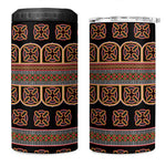 Bamenda Toghu 4 in 1 Can Cooler Tumbler Cameroon Traditional Pattern