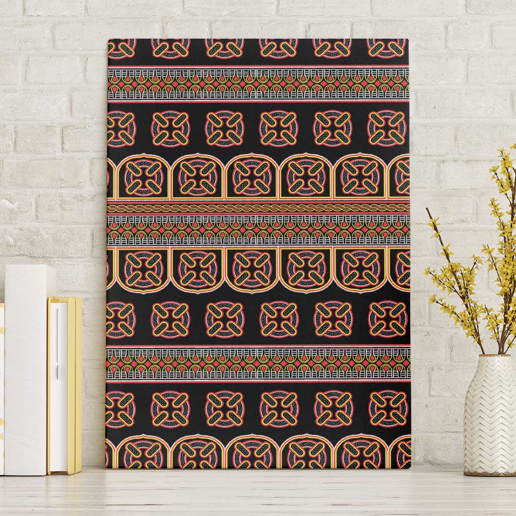 Bamenda Toghu Canvas Wall Art Cameroon Traditional Pattern