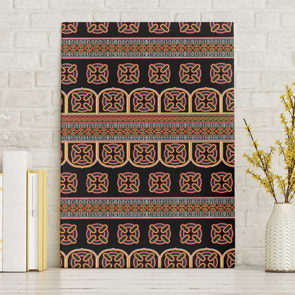 Bamenda Toghu Canvas Wall Art Cameroon Traditional Pattern