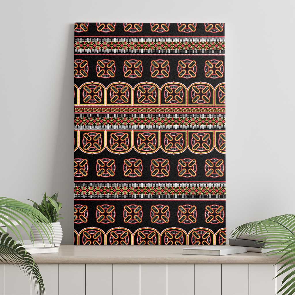 Bamenda Toghu Canvas Wall Art Cameroon Traditional Pattern