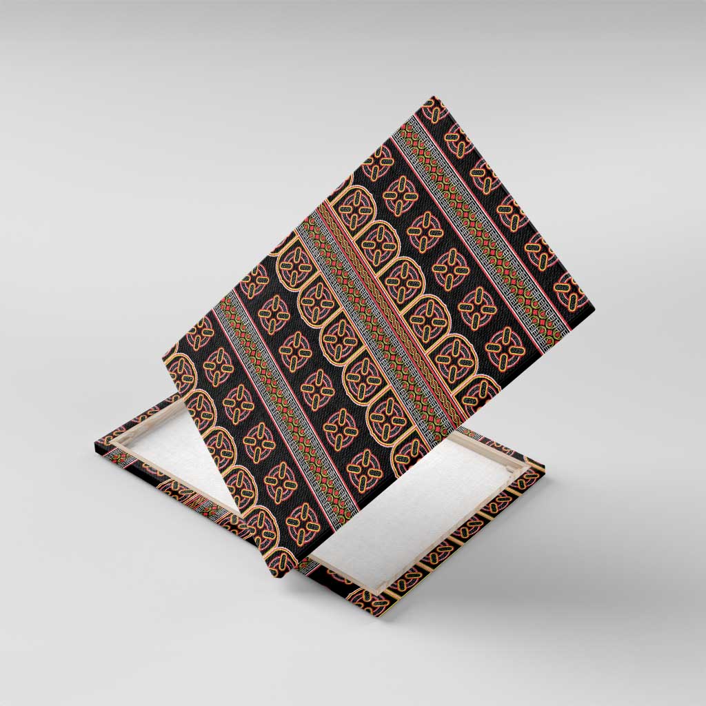 Bamenda Toghu Canvas Wall Art Cameroon Traditional Pattern