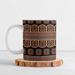 Bamenda Toghu Ceramic Mug Cameroon Traditional Pattern