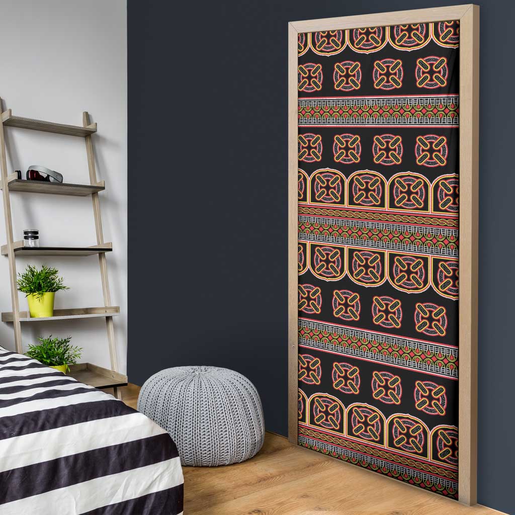 Bamenda Toghu Door Cover Cameroon Traditional Pattern