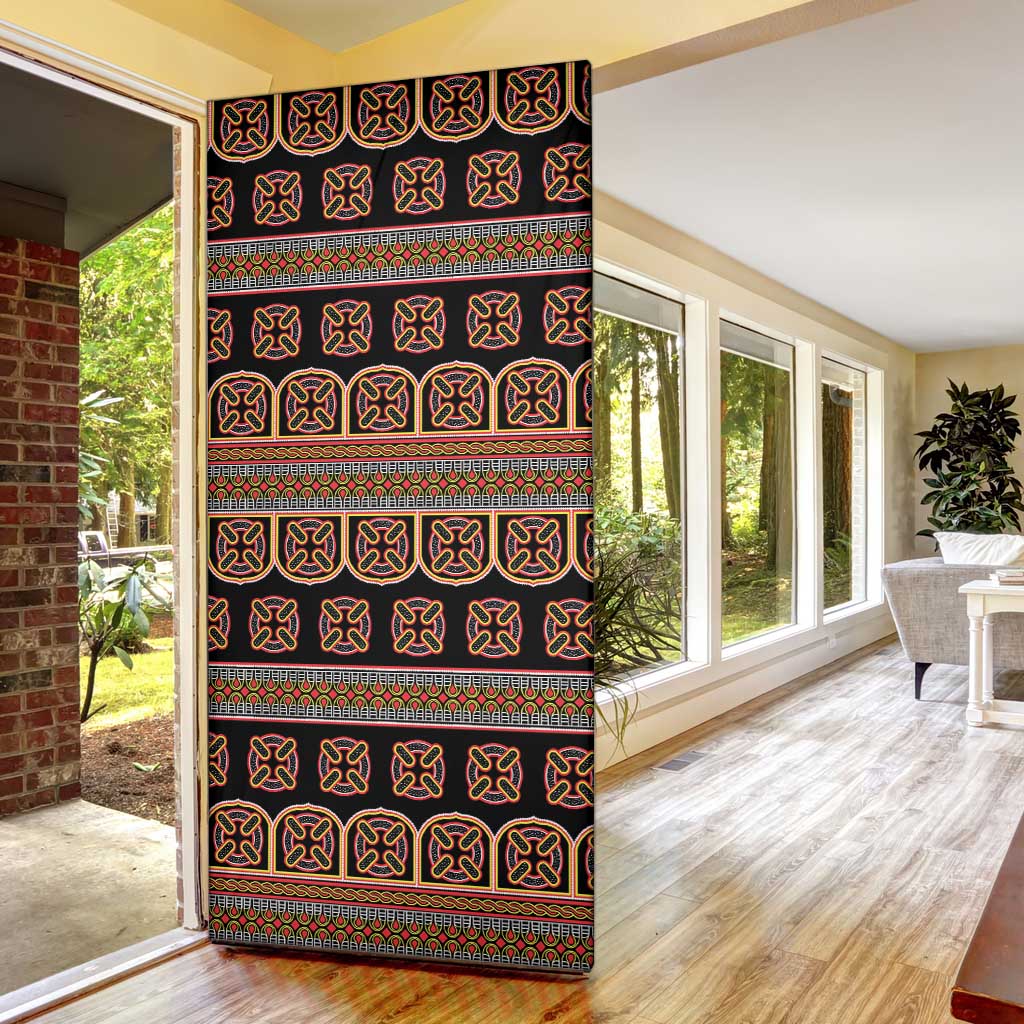 Bamenda Toghu Door Cover Cameroon Traditional Pattern