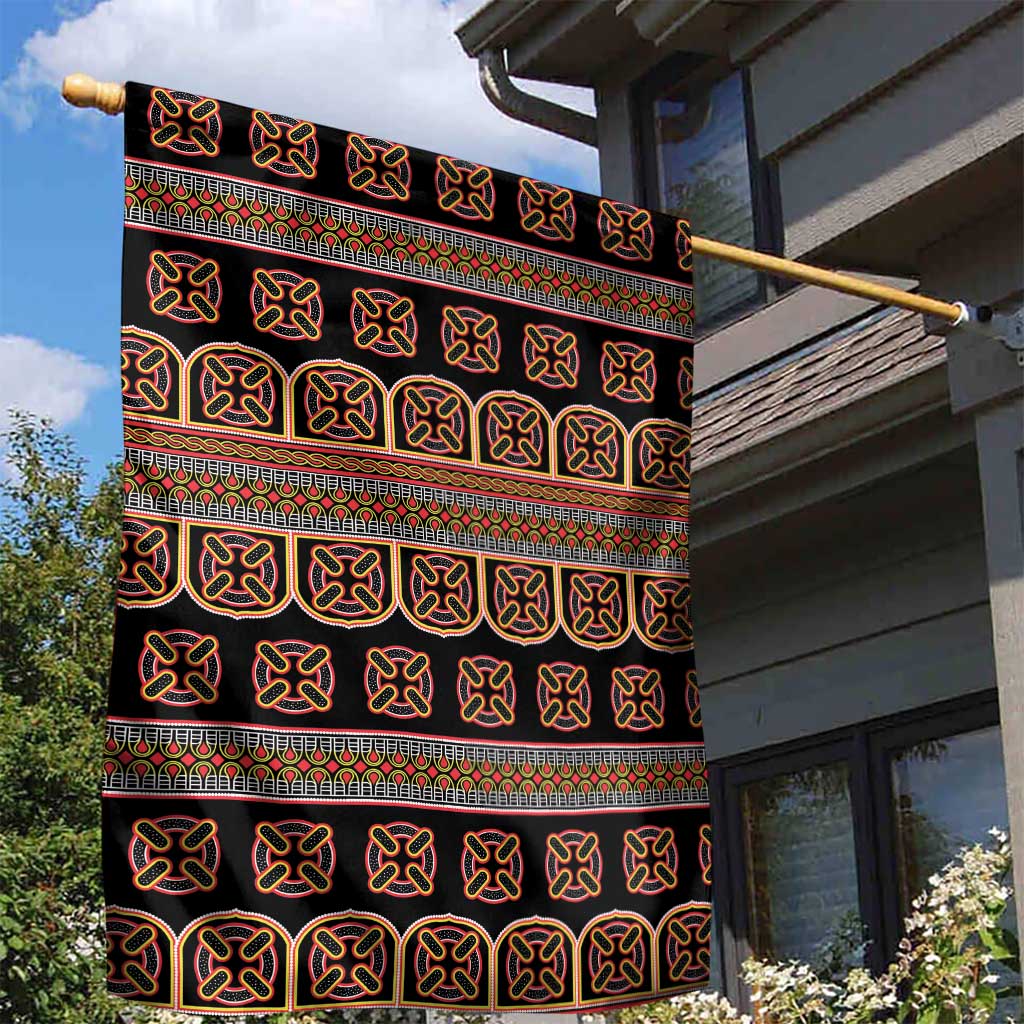Bamenda Toghu Garden Flag Cameroon Traditional Pattern