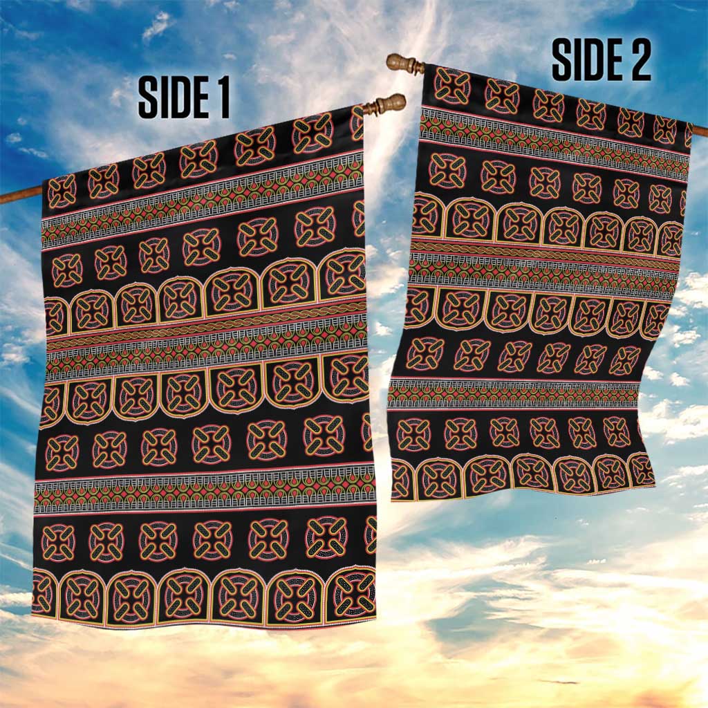 Bamenda Toghu Garden Flag Cameroon Traditional Pattern