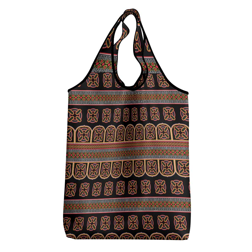Bamenda Toghu Grocery Bag Cameroon Traditional Pattern