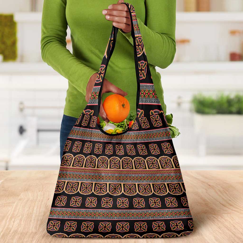 Bamenda Toghu Grocery Bag Cameroon Traditional Pattern