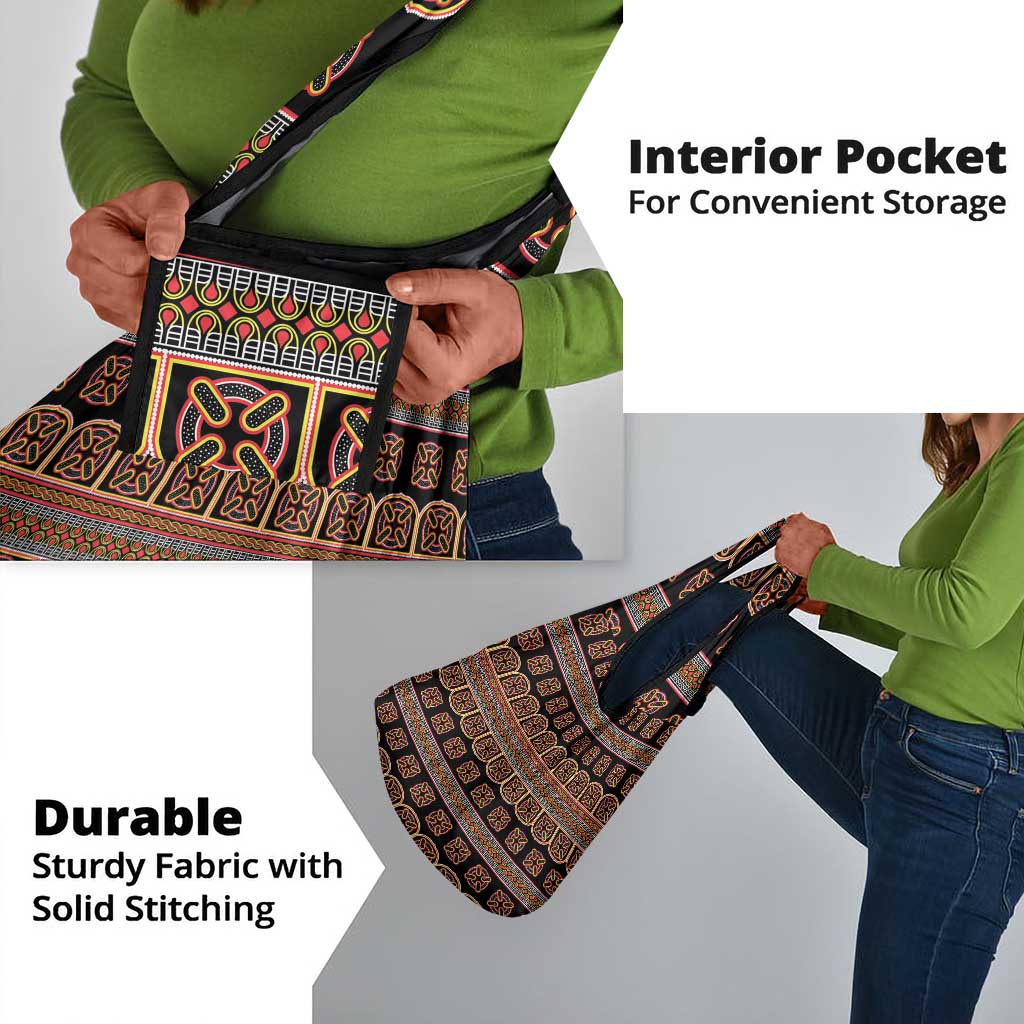 Bamenda Toghu Grocery Bag Cameroon Traditional Pattern