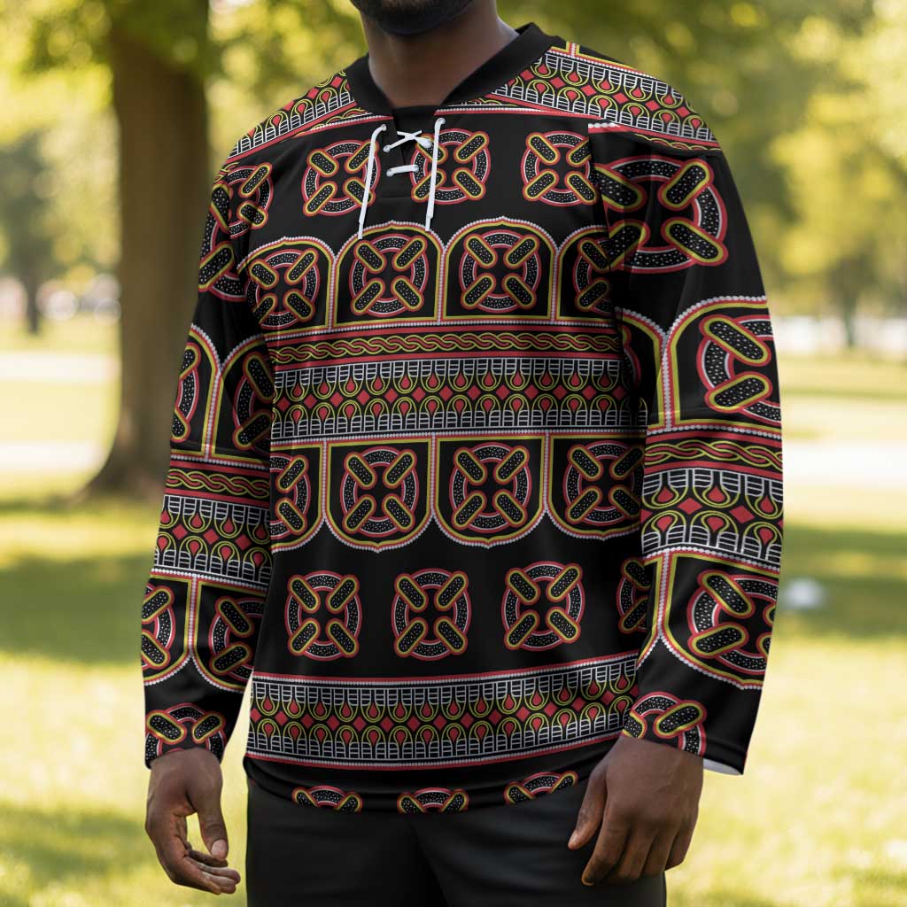Bamenda Toghu Hockey Jersey Cameroon Traditional Pattern