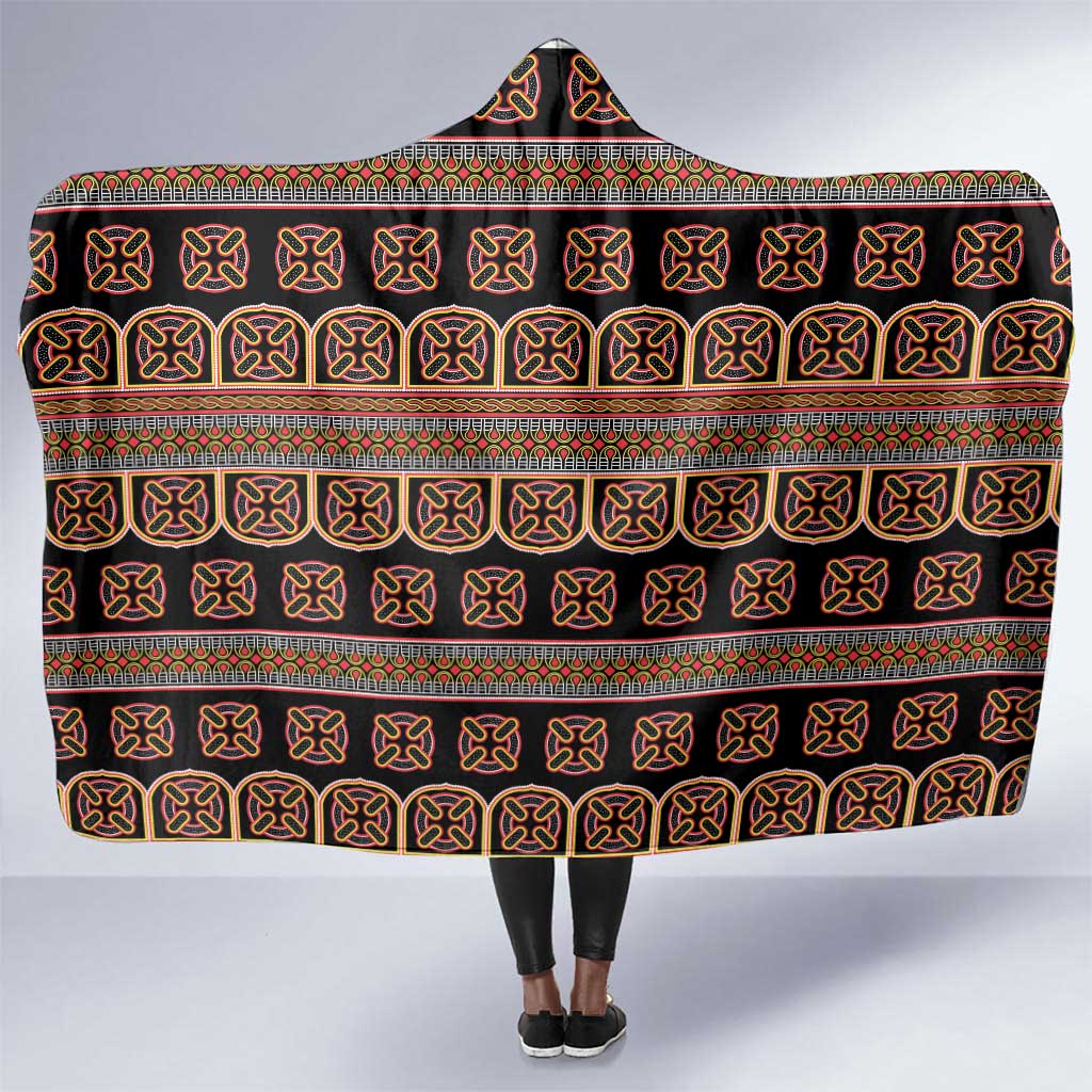 Bamenda Toghu Hooded Blanket Cameroon Traditional Pattern