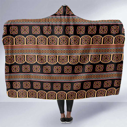Bamenda Toghu Hooded Blanket Cameroon Traditional Pattern