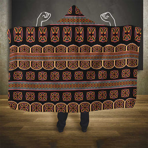 Bamenda Toghu Hooded Blanket Cameroon Traditional Pattern