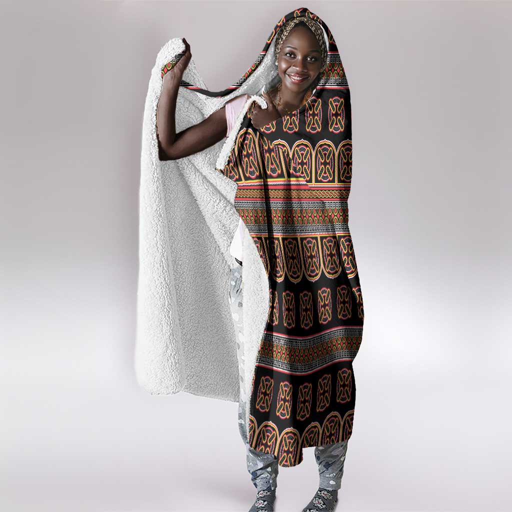 Bamenda Toghu Hooded Blanket Cameroon Traditional Pattern