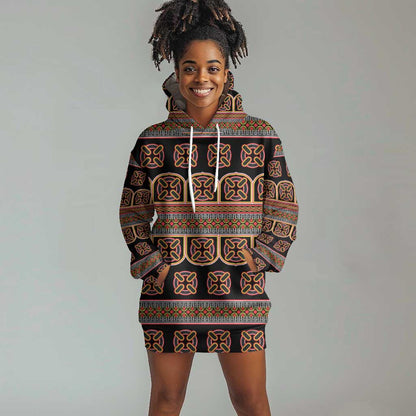 Bamenda Toghu Hoodie Dress Cameroon Traditional Pattern