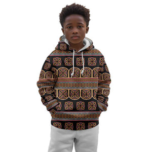 Bamenda Toghu Kid Hoodie Cameroon Traditional Pattern