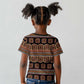 Bamenda Toghu Kid T shirt Cameroon Traditional Pattern