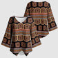 Bamenda Toghu Kimono Sleeve Blouse Cameroon Traditional Pattern