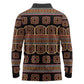 Bamenda Toghu Long Sleeve Polo Shirt Cameroon Traditional Pattern