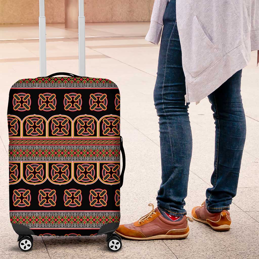 Bamenda Toghu Luggage Cover Cameroon Traditional Pattern