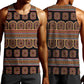 Bamenda Toghu Men Tank Top Cameroon Traditional Pattern