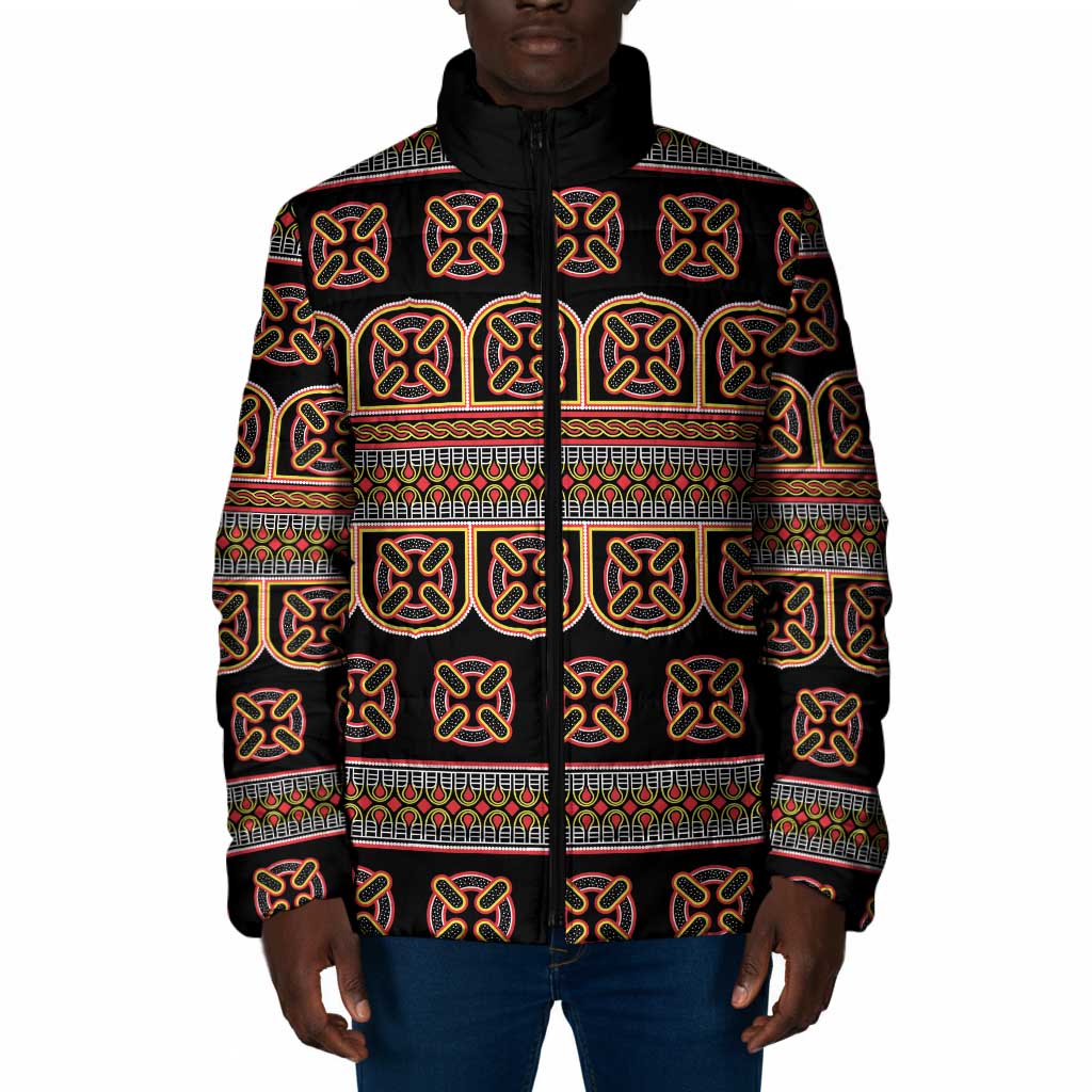 Bamenda Toghu Padded Jacket Cameroon Traditional Pattern